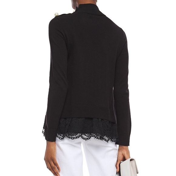 KATE SPADE
Lace-trimmed pearl-embellished sweater - Picture 2 of 4